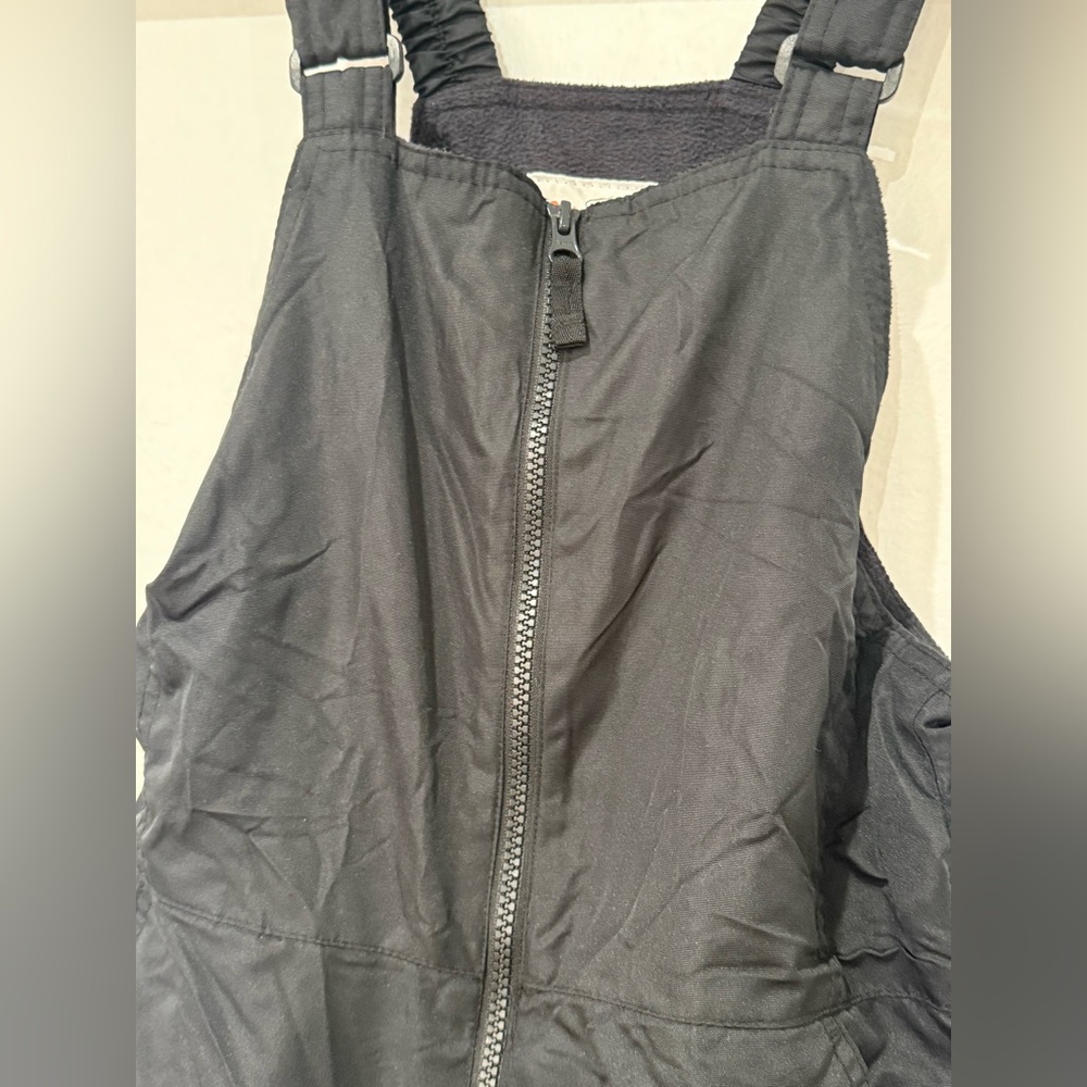 Youth Black Snow Bib Overalls - Picture 6 of 8